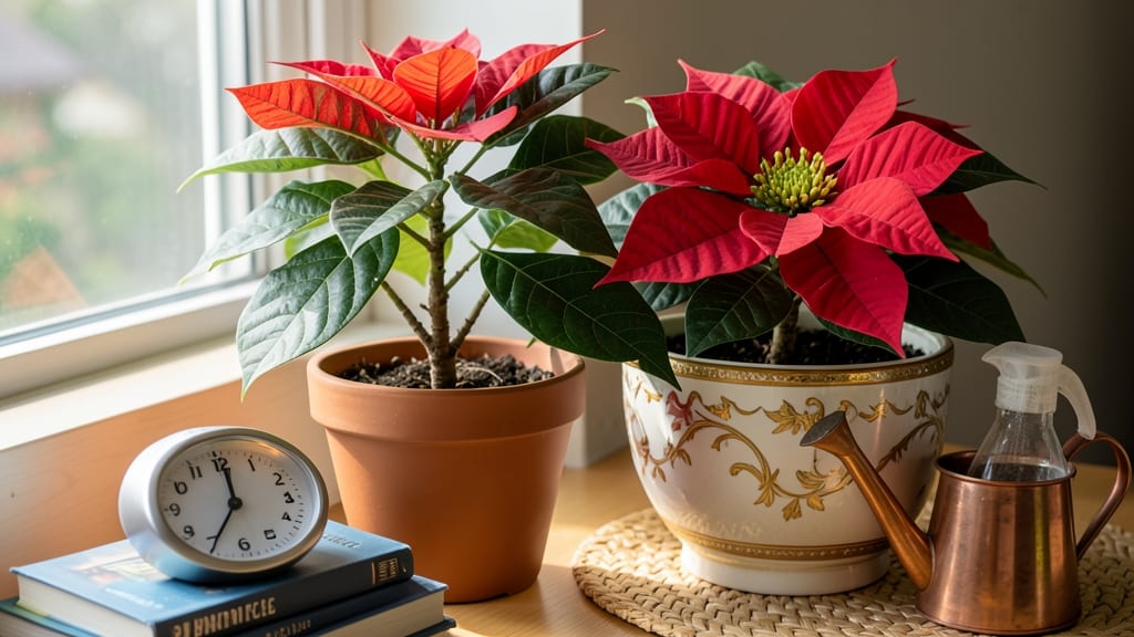 How to Get a Poinsettia to Bloom Again: Light-Controlled Magic for Year-Round Color