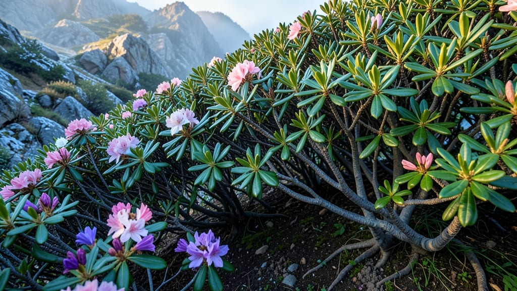 Rhododendron: Year-Round Structure with Spring Color