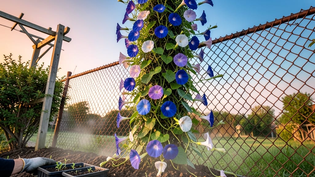 Morning Glory Vines for Vertical Garden Drama