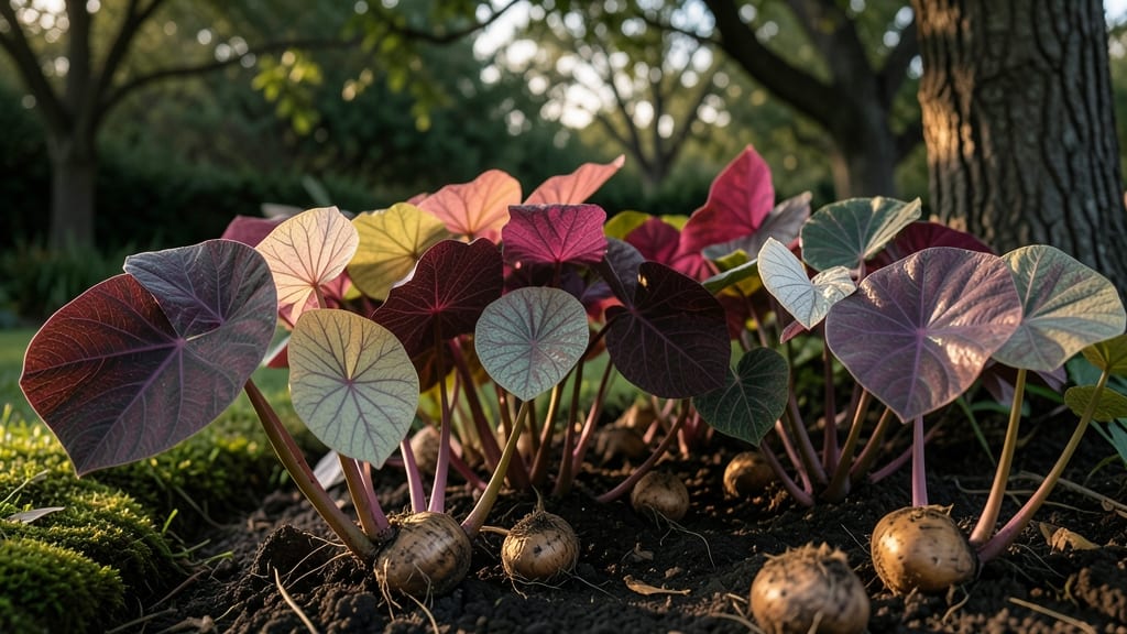 Caladiums for Shady Summer Foliage Interest