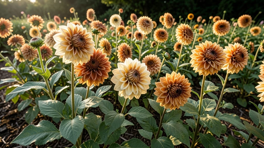 Dahlias with Continuous Bloom Varieties