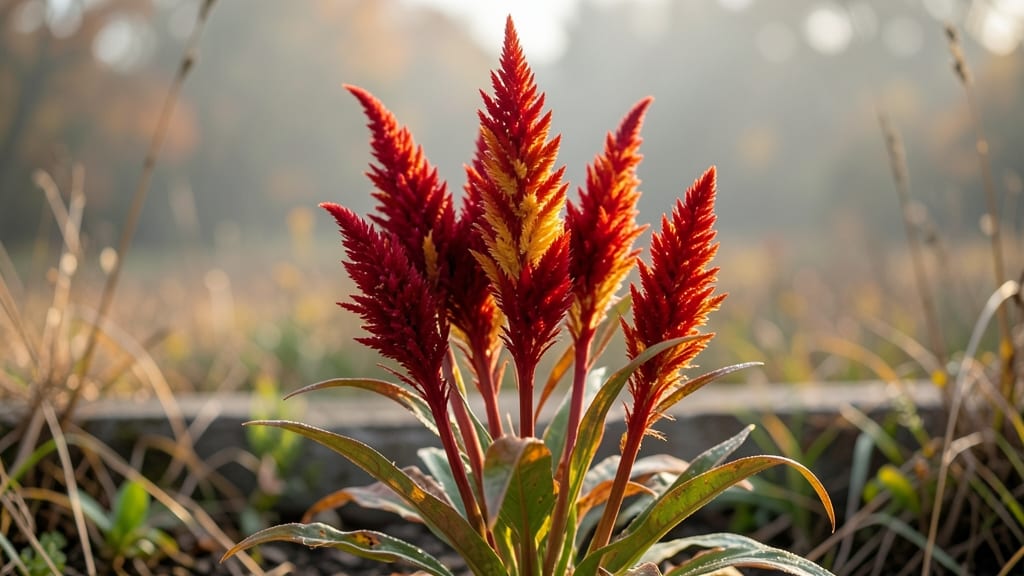 Celosia (Cockscomb) with Fiery Plumes