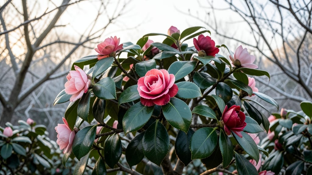 Christmas Camellia for Holiday and Winter Color