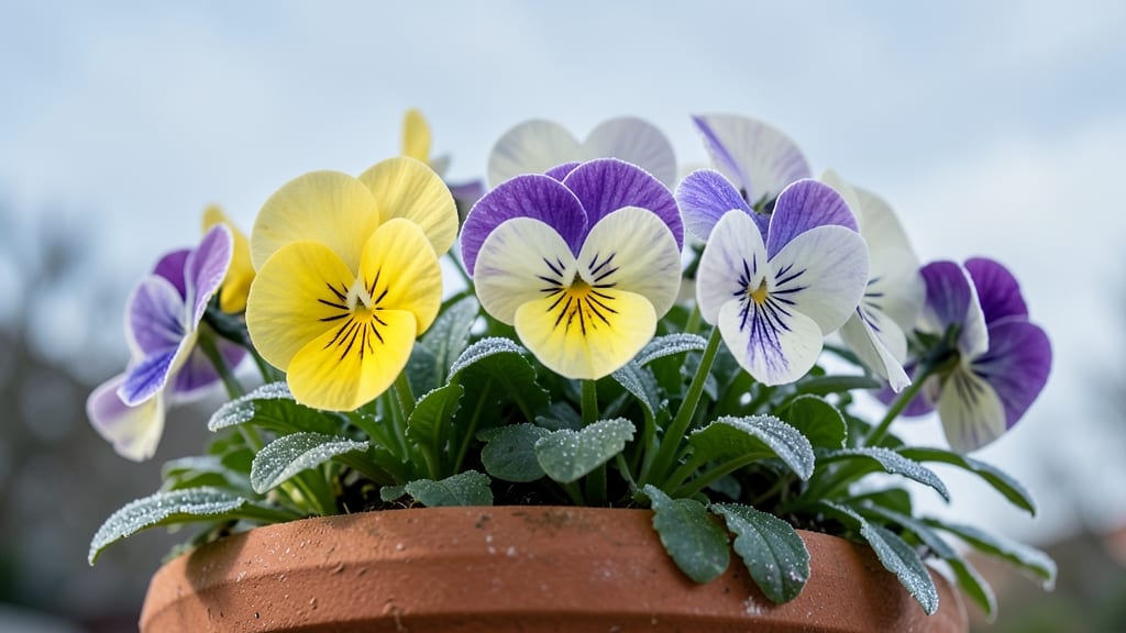 Pansies in Cool Weather