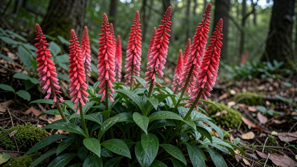 Coral Bells 'Fireworks' with Red and Pink Spikes