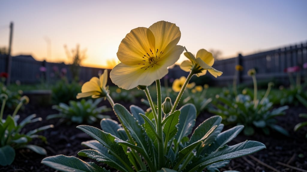 Evening Primrose Delicate Yellow Flowers