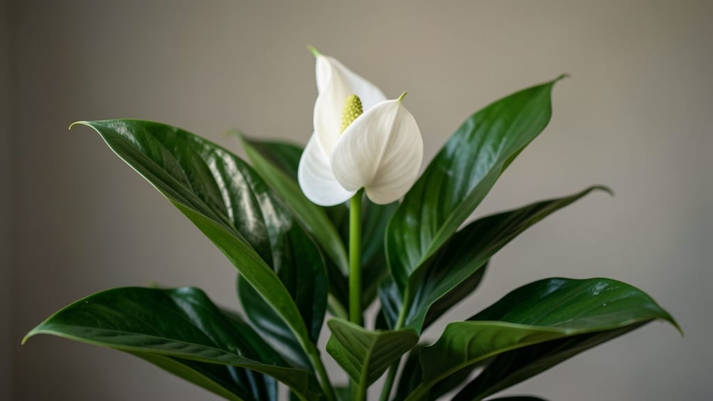 Peace Lily's Elegant White Blooms