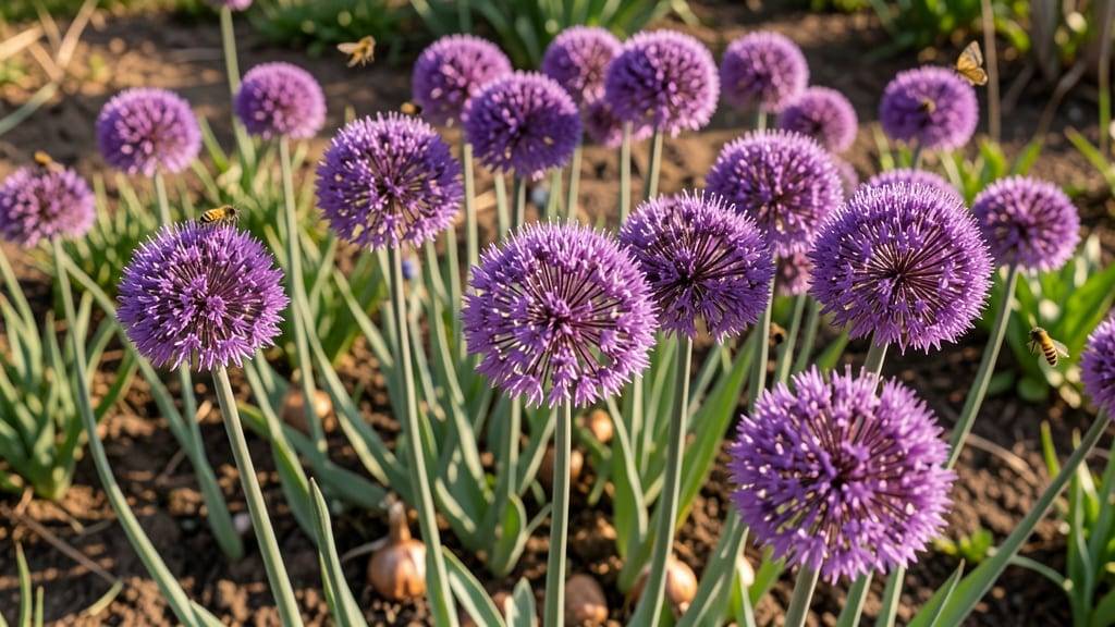 Alliums for Pollinator-Friendly Purple Spires