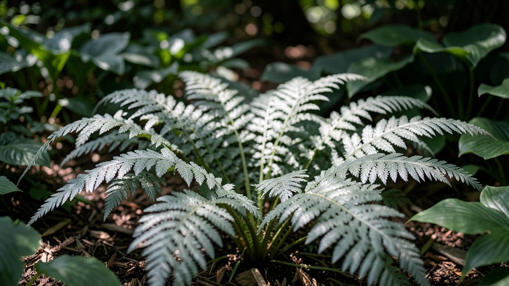Japanese Painted Fern with Silvery Fronds