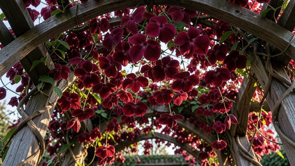 Princess Diana Clematis for Deep Red Drama