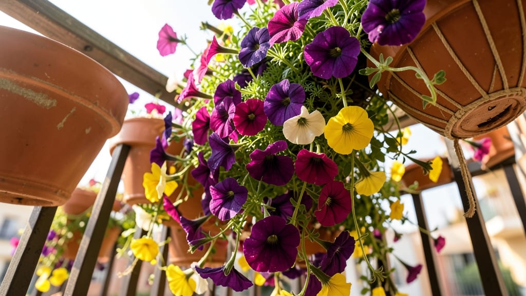 Petunias: Spiller Plants for Hanging Baskets